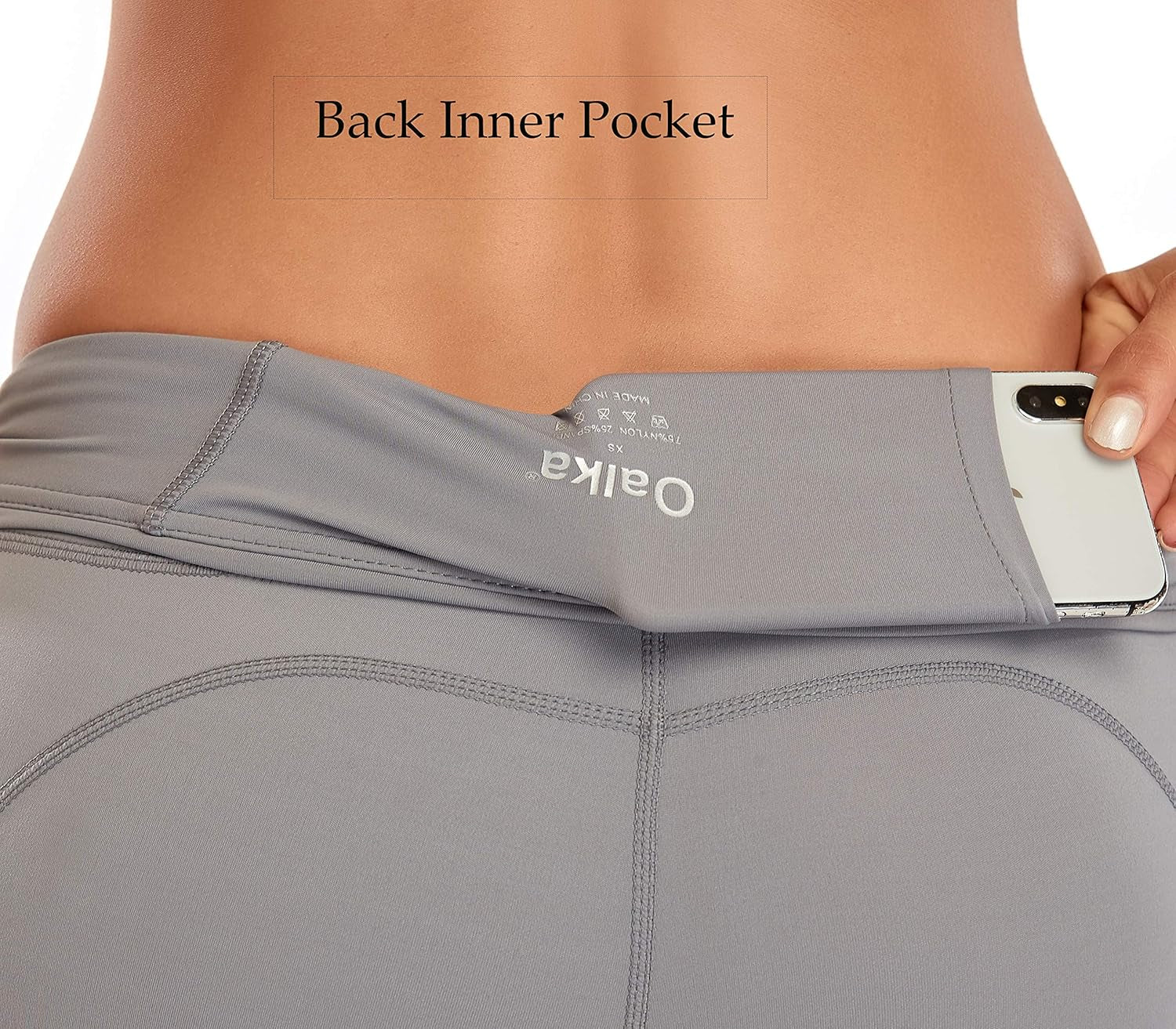 Women'S Short Yoga Side Pockets High Waist Workout Running Shorts Light Grey XS