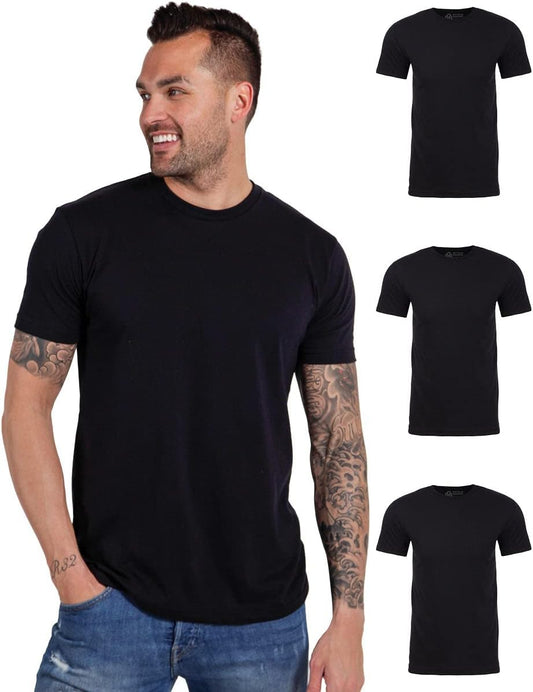 Mens T Shirt - Short Sleeve Crew Neck Soft Fitted Tees S - 4XL Fresh Classic Tshirts