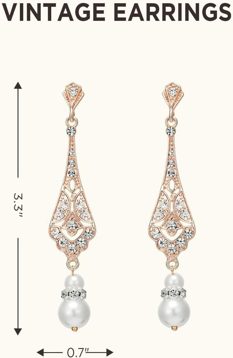 1920S Flapper Accessories Great Gatsby Costume Accessories 20S Flapper Headband Pearl Necklace Gloves Plastic Holder