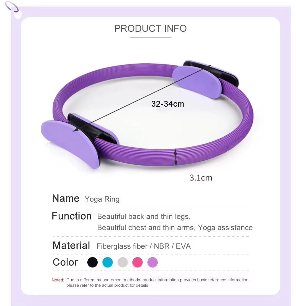 Yoga Fitness Ring Pilates Ring Women Girl Exercise Home Resistance Elasticity Yoga Gym Workout Pilates Circle Yoga Circle 