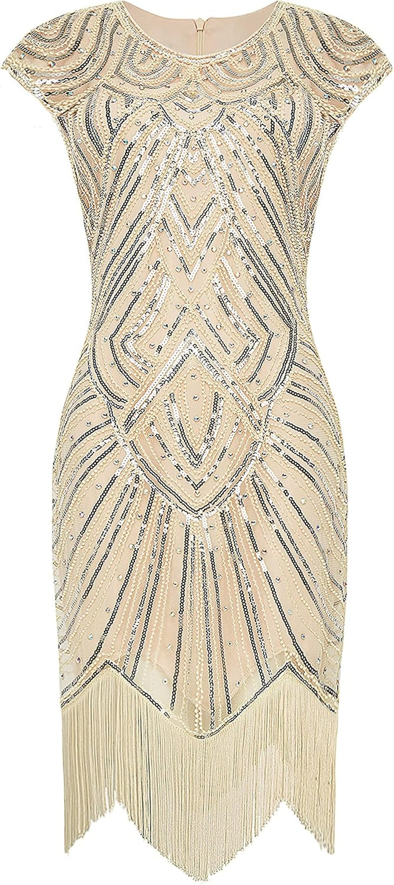 Women'S Flapper Dresses 1920S Beaded Fringed Great Gatsby Dress