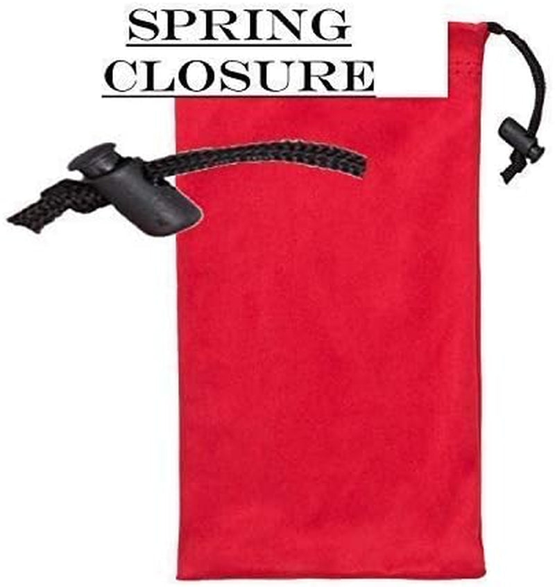 Premium Quality Microfiber Sunglasses Pouch with Spring Fastener