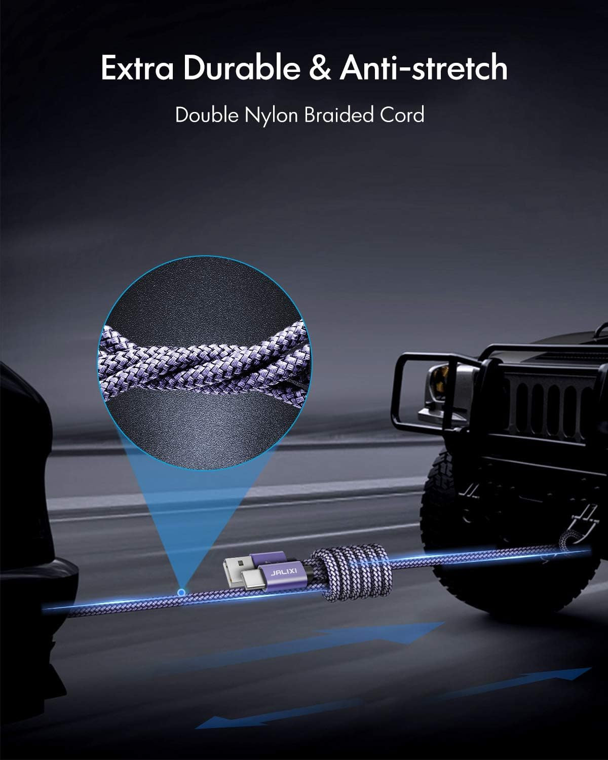 Short USB C Cable 1Ft, 1 Foot USB a to USB Type C Cable Fast Charging for Iphone 15 Pro Max, Samsung Galaxy S24 S23 S21 S20 Ultra S10, A55 A35 A25 A15, Pixel, Moto, Powerbank, Purple