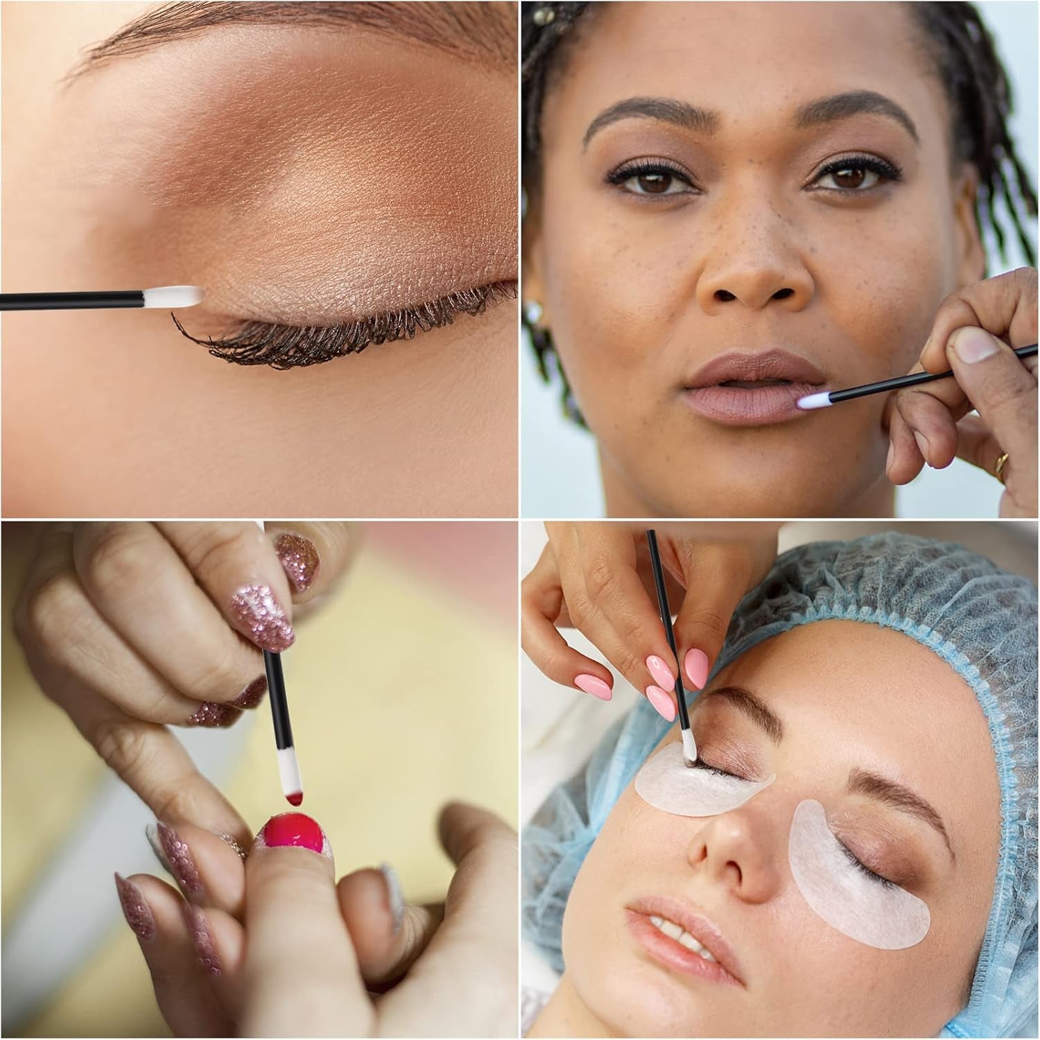 400 Piece Disposable Lip Wands - Lip Brushes, Lipstick & Gloss Applicators - Lint Free Makeup Applicator Brush Beauty Tool