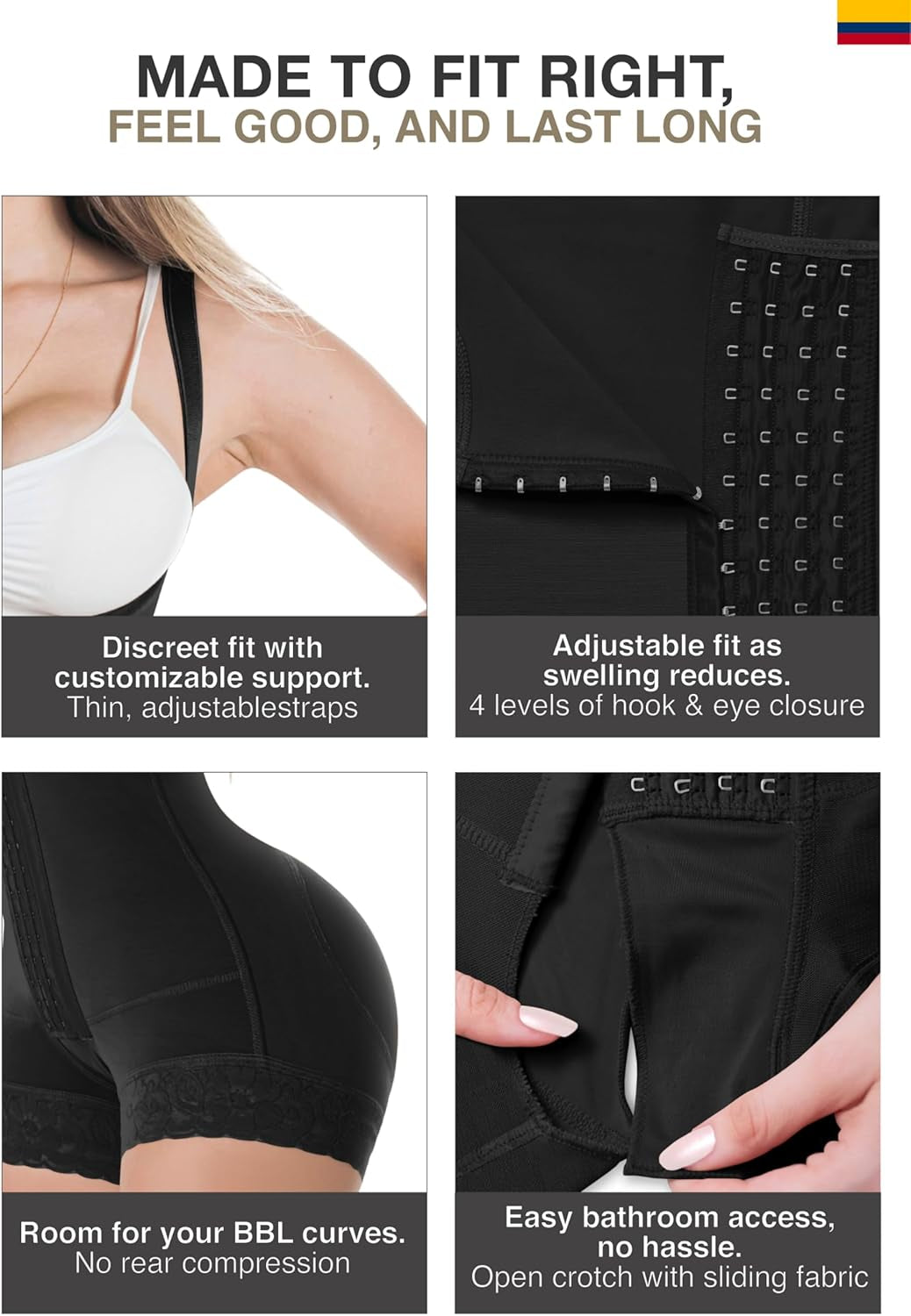 Stage 2 Faja Tummy Tuck Compression Garment | Faja Body Shaper Shapewear for Women | Fajas Colombianas Moldeadoras