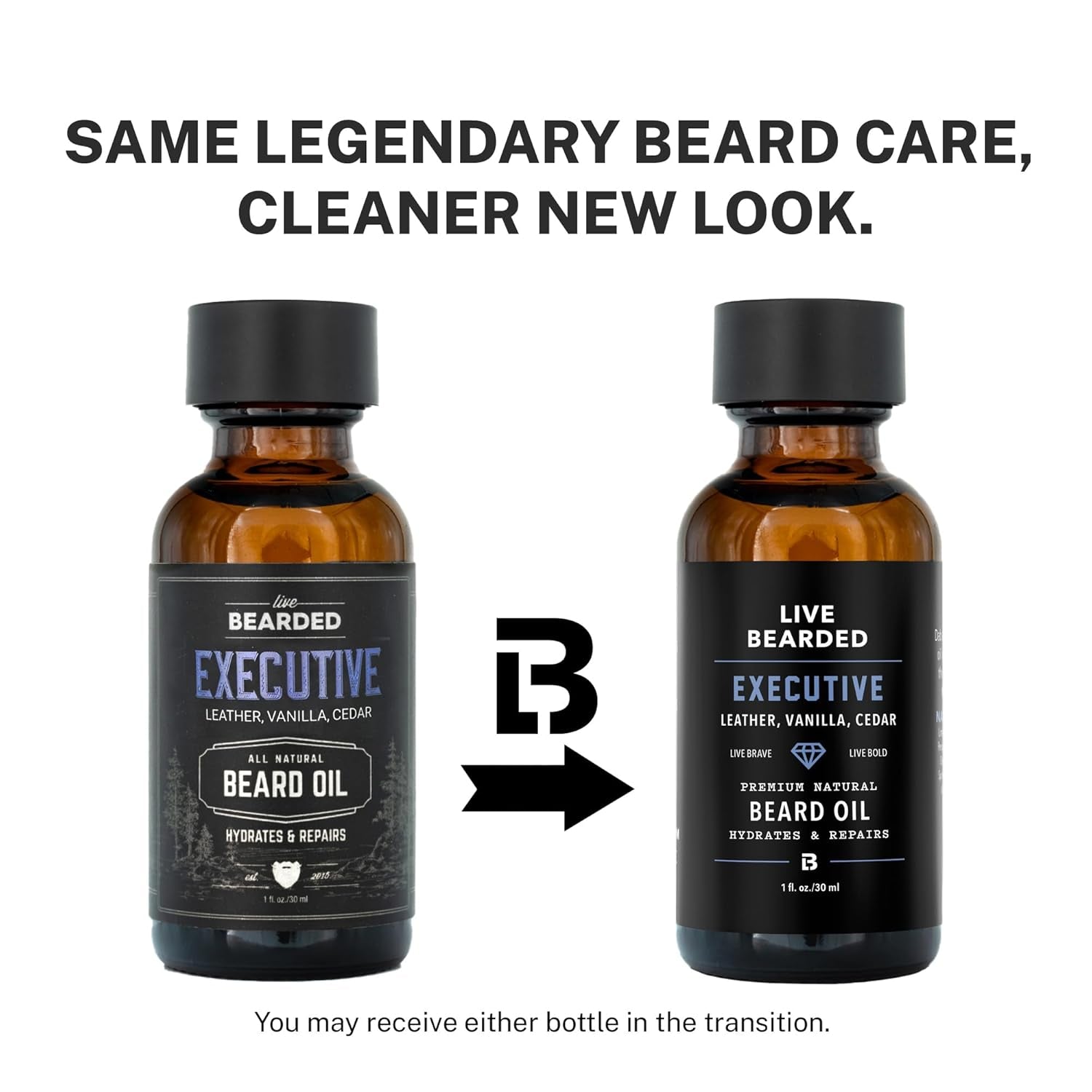 Beard Oil, 1 Fl Oz - Premium All-Natural Jojoba - Made in the USA - Hair and Skin Care for Men with Dry, Flaky Patches | Executive Scent - Cedar, Vanilla