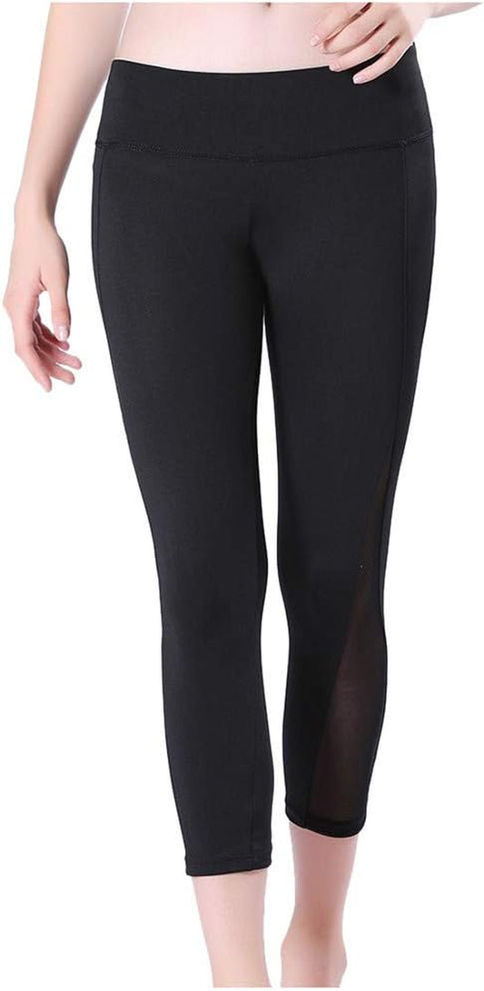High Waisted Leggings for Women, Women'S Yoga Pants with Pockets - Leggings with Pockets, High Waist Tummy Control Non See-Through Workout Pants Black