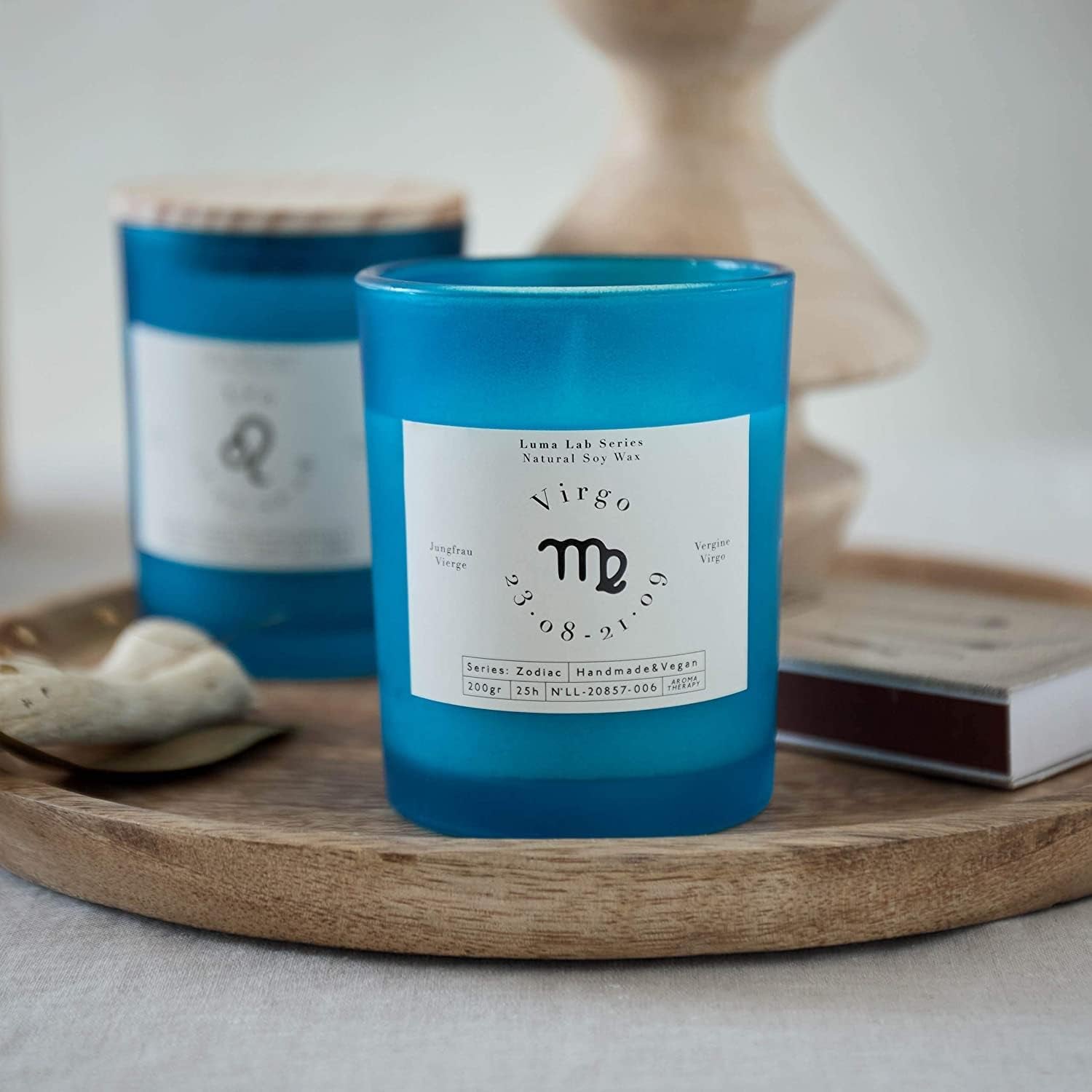 Scented Jar Candle - Star Signs - 100% Vegan Soy Wax - Burns 25 Hours - Sustainable, Vegan, Stylish Home Fragrance Zodiac Candle - Gemini - Citrus Fragrance