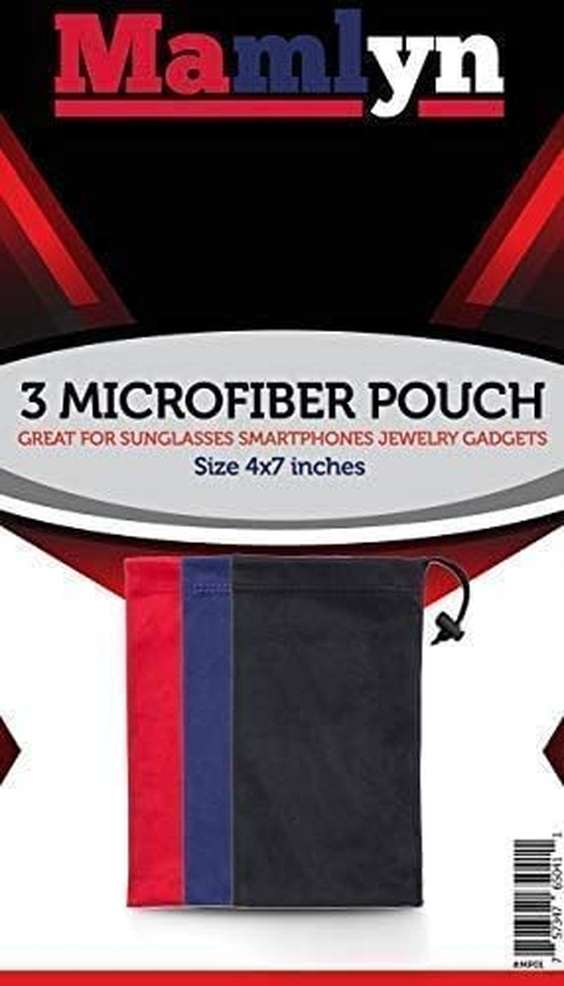 Premium Quality Microfiber Sunglasses Pouch with Spring Fastener