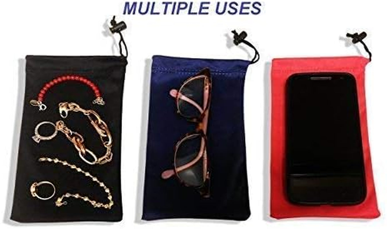 Premium Quality Microfiber Sunglasses Pouch with Spring Fastener