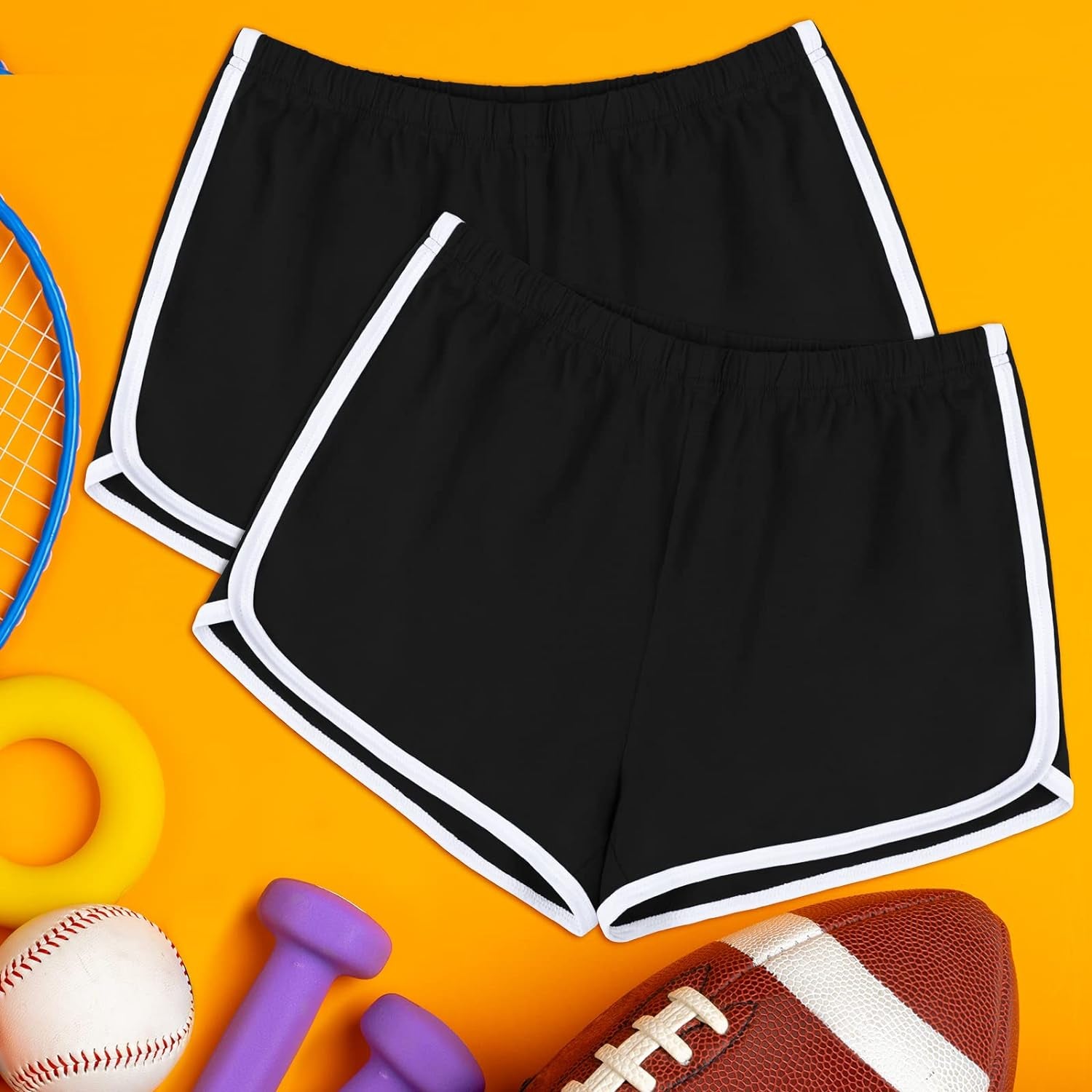 6 Piece Cotton Sports Short Yoga Pant Dance Shorts Running Shorts for Women