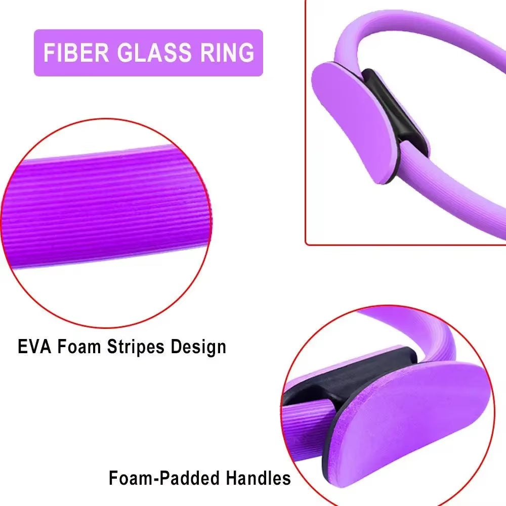 Yoga Fitness Ring Pilates Ring Women Girl Exercise Home Resistance Elasticity Yoga Gym Workout Pilates Circle Yoga Circle 