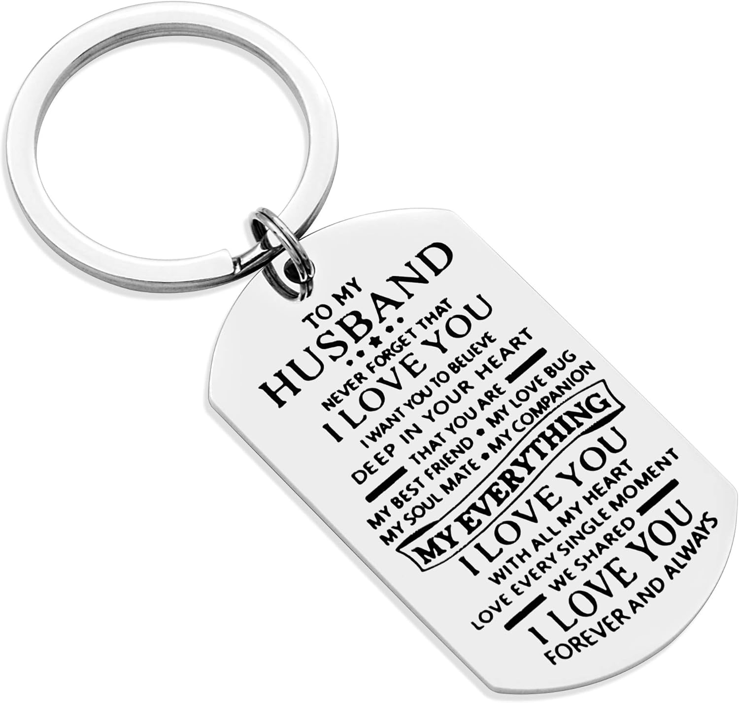 Love Keychain for Couples Birthday Gift for Husband Boyfriend Valentines Day Gift for Girlfriend