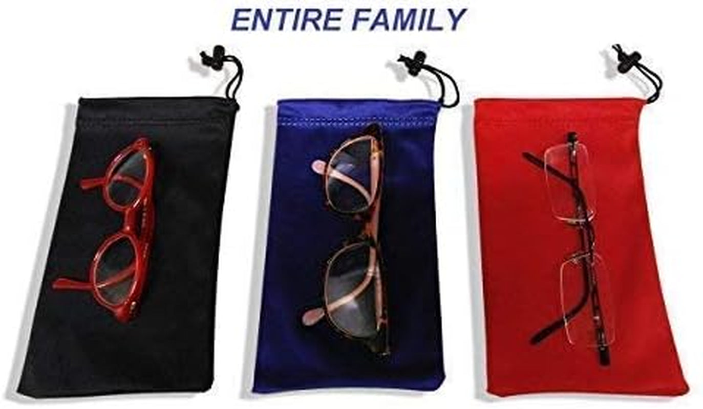 Premium Quality Microfiber Sunglasses Pouch with Spring Fastener