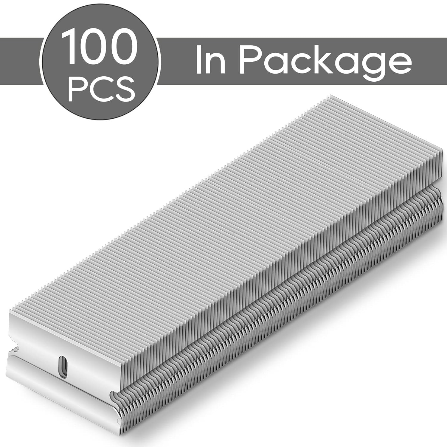 100PCS Single Edge Razor Blades, Industrial Razor Blades for Scraper, Suitable for Removing Labels, Decals, Stickers and Old Paint