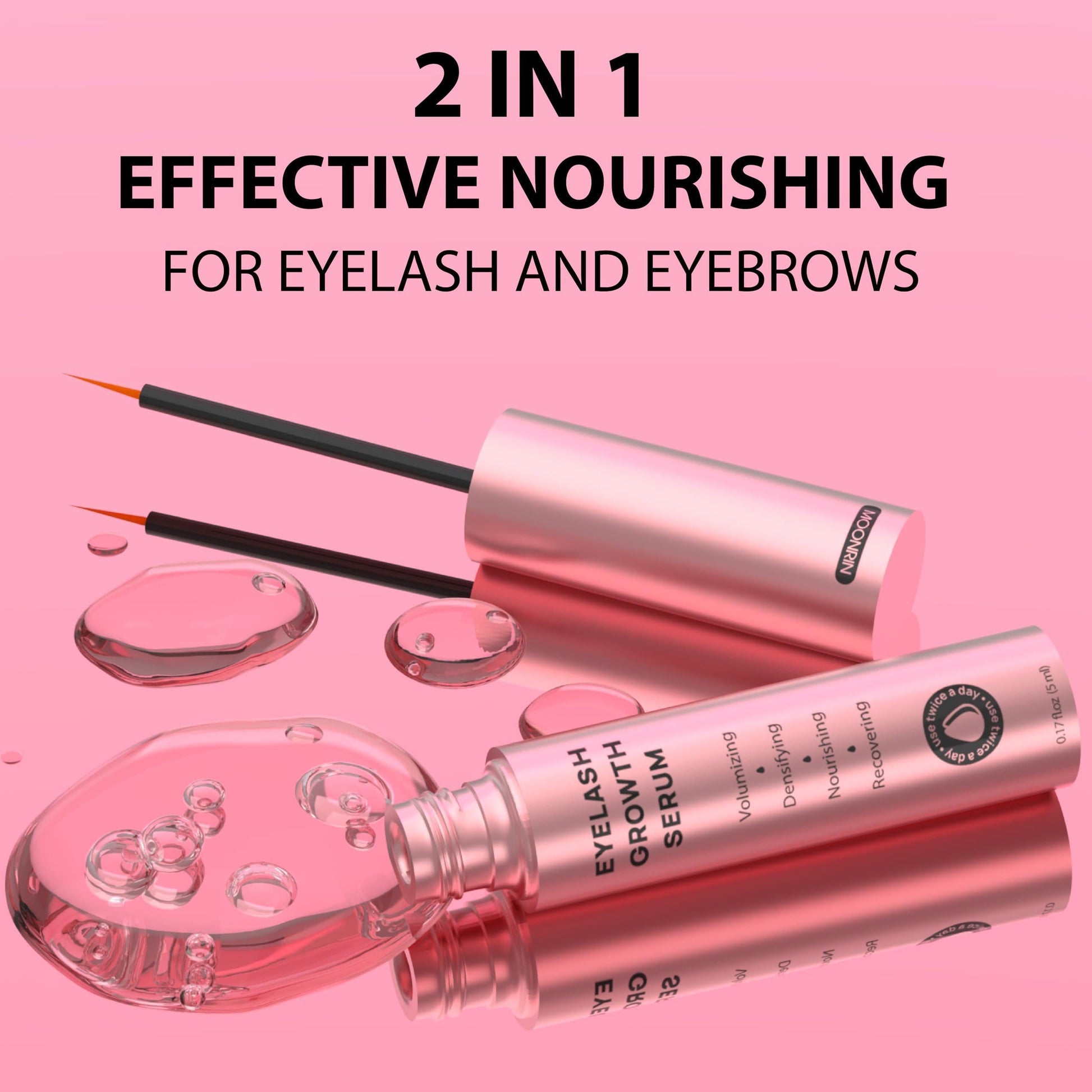Lash Serum for Eyelash Growth 0.17 Fl Oz 5 Ml 2 in 1 Eyebrow Enhancing Formula
