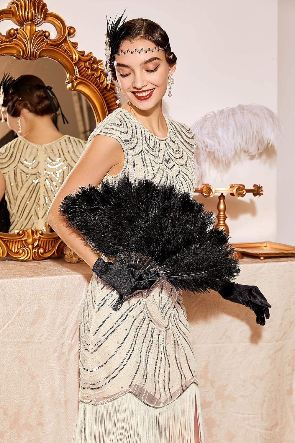 Women'S Flapper Dresses 1920S Beaded Fringed Great Gatsby Dress