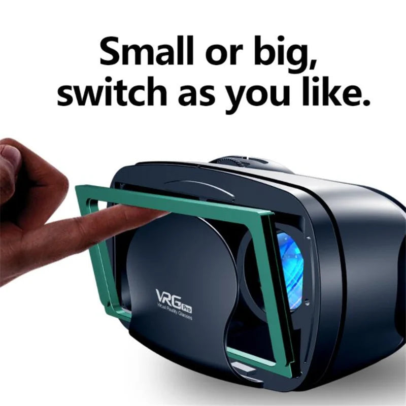 Virtual Reality VR Headset with IMAX Screen and HD 3D Technology for 5-7" Phones, Compatible with Gamepad