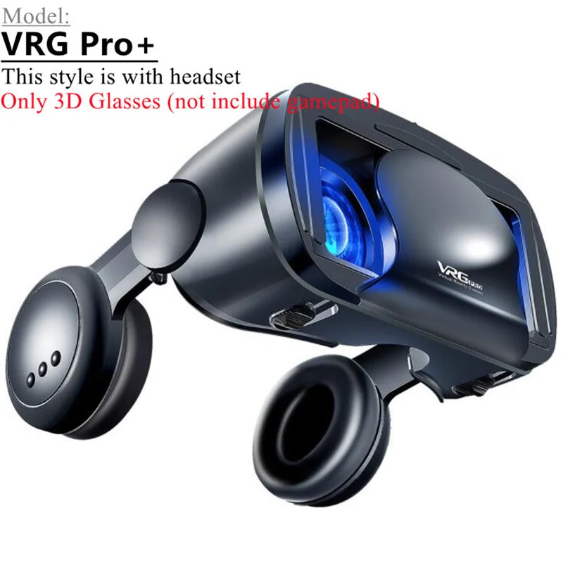 Virtual Reality VR Headset with IMAX Screen and HD 3D Technology for 5-7" Phones, Compatible with Gamepad