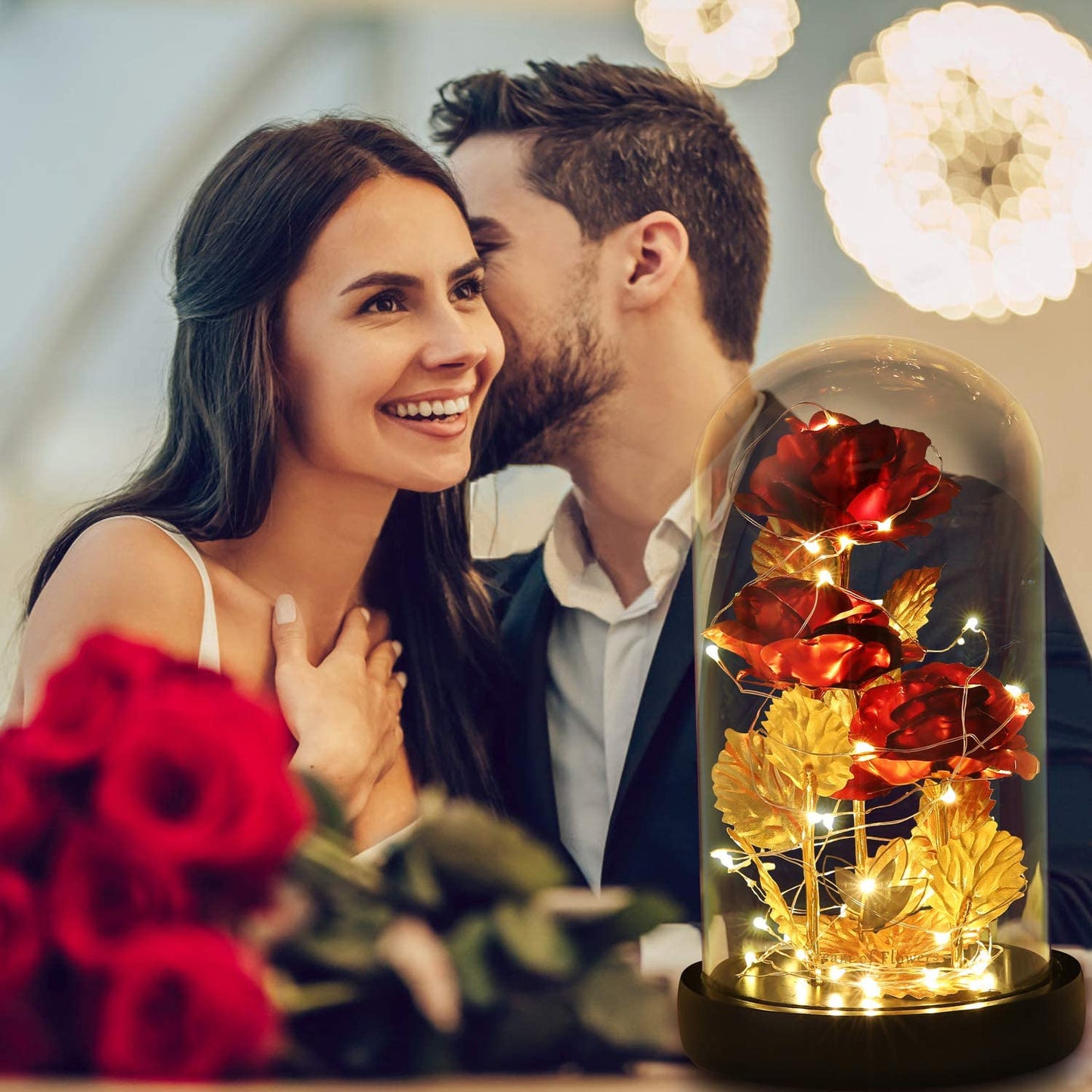 Mothers Day Flowers Gifts for Mom,Mothers'Day Gifts for Wife,Galaxy Flower Rose with 2 Lighting Mode, Colorful Gold Foil Enchanted Rose,Birthday Gifts for Women Grandma Wife Girlfriend Sister Mom