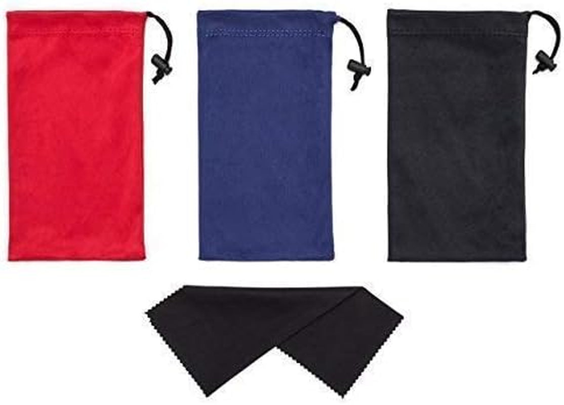Premium Quality Microfiber Sunglasses Pouch with Spring Fastener