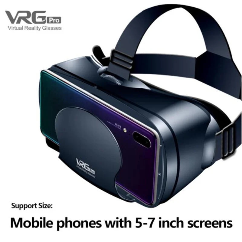 Virtual Reality VR Headset with IMAX Screen and HD 3D Technology for 5-7" Phones, Compatible with Gamepad